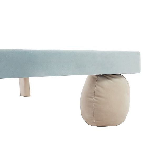 HAUSS SPOLE Polsterbett 90x200 mit gewelltem Kopfteil, Lichtstreifen, runde günstig online kaufen