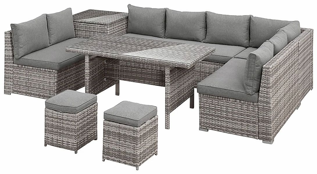 KONIFERA Gartenlounge-Set "Kalamos", (Set, 23 tlg., 3er-Sofa, 2x 2er Sofa, günstig online kaufen