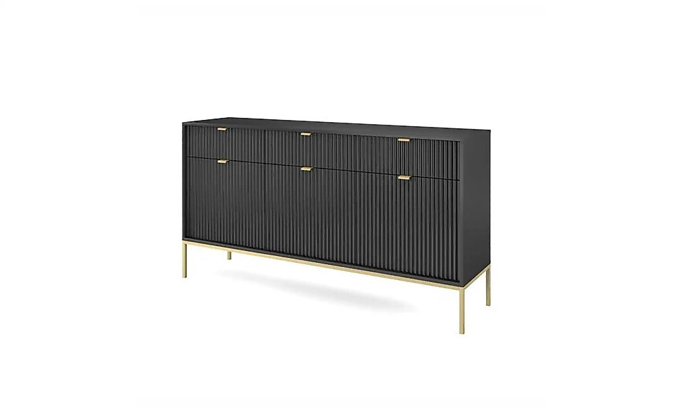 Sideboard  Nova ¦ schwarz ¦ Maße (cm): B: 154 H: 83 Kommoden & Sideboards > günstig online kaufen