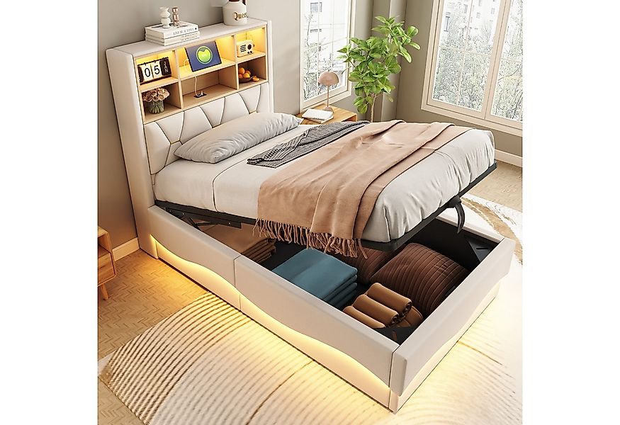 Celya Polsterbett Kinderbett mit hydraulischem Stauraum APP-gesteuertes (Oh günstig online kaufen