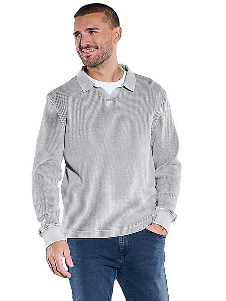emilio adani Sweatshirt Herren Rugby-Shirt, Silbergrau günstig online kaufen