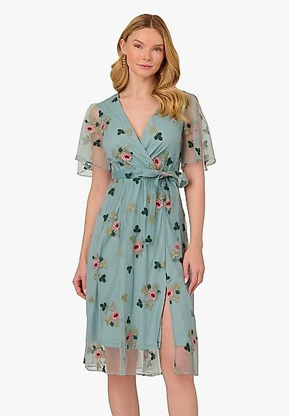 Adrianna Papell Sommerkleid Embroidered Surplice Midi günstig online kaufen