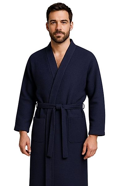Badekönig Herrenbademantel Badekönig Waffelpique Bademantel aus 100% Baumwo günstig online kaufen