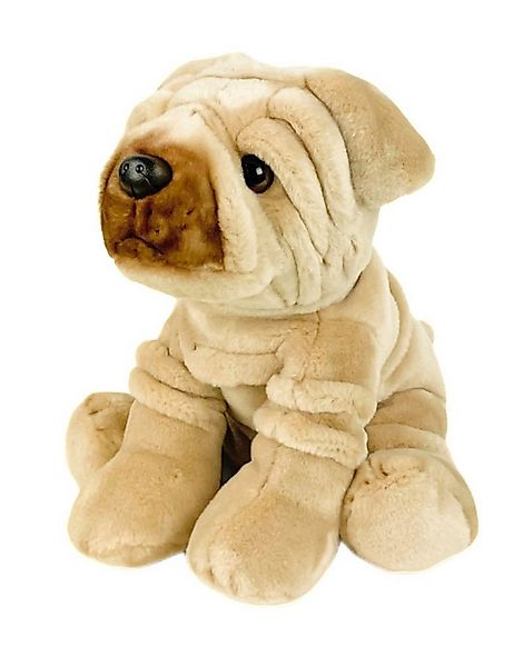 Teddys Rothenburg Kuscheltier Hund Shar Pei beige sitzend 30 cm Plüschhund günstig online kaufen
