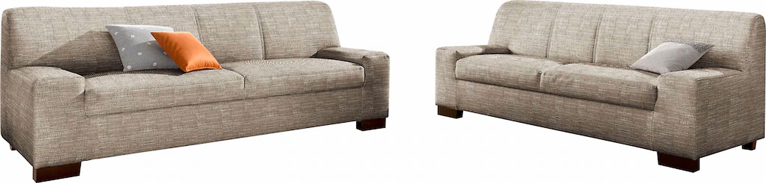 DOMO collection Polstergarnitur "Norma kubisch und zeitlos" Set, 2 Stk. tlg günstig online kaufen