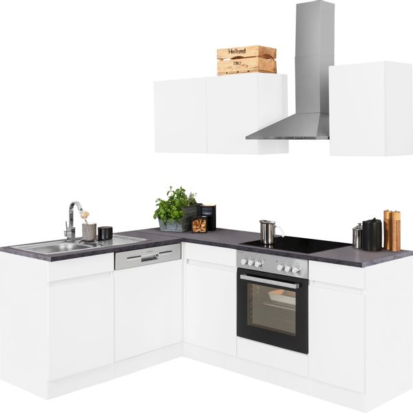 OPTIFIT Winkelküche "Roth" Stellmaße 210x175 cm,wahlweise mit E-Geräten, Pu günstig online kaufen