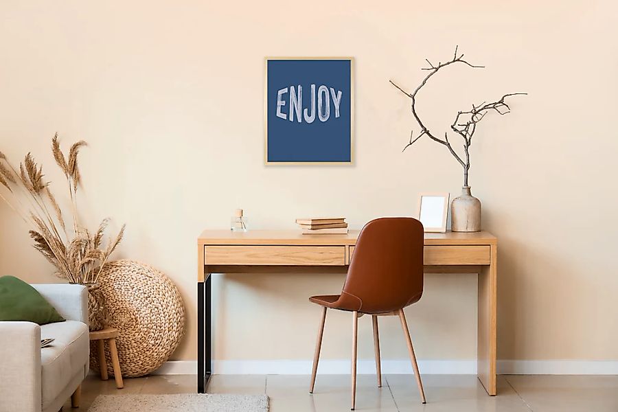 s.Oliver Bild mit Rahmen "Enjoy", Modern-Schriftzug-Schriftzüge-Motivations günstig online kaufen