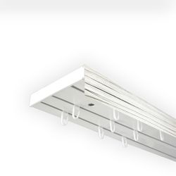 SN DECO GROUP Gardinenschiene "Vorhangschiene SH (1) mit Blende 5 cm" 3 läu günstig online kaufen