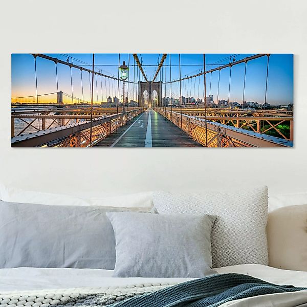 Leinwandbild Morgenblick von der Brooklyn Bridge günstig online kaufen