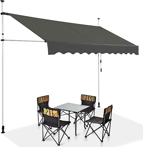 KOMFOTTEU Klemmmarkise Sonnenmarkisen UV-beständig höhenverstellbar wassera günstig online kaufen