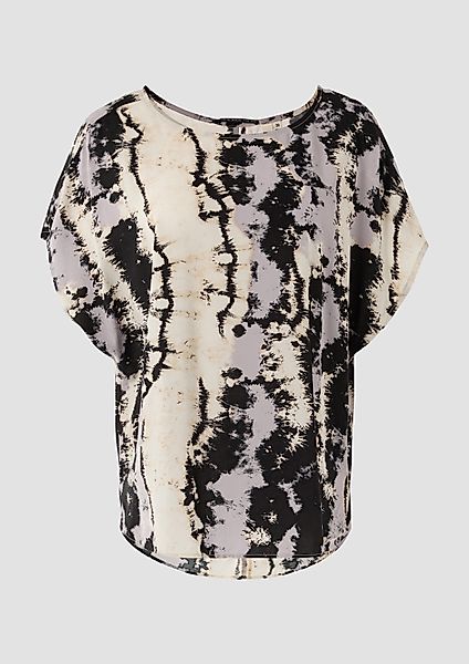 QS Kurzarmbluse Oversize-Bluse aus Viskose Cut günstig online kaufen