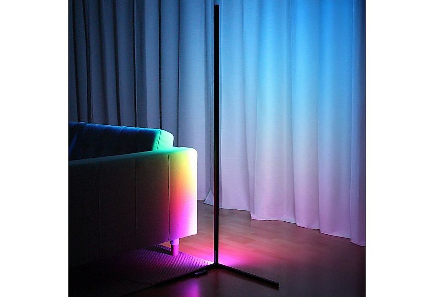 MeLiTec LED Stehlampe Smart Home Eck-Stehleuchte RGBW "CoLiBri", warmweiß günstig online kaufen