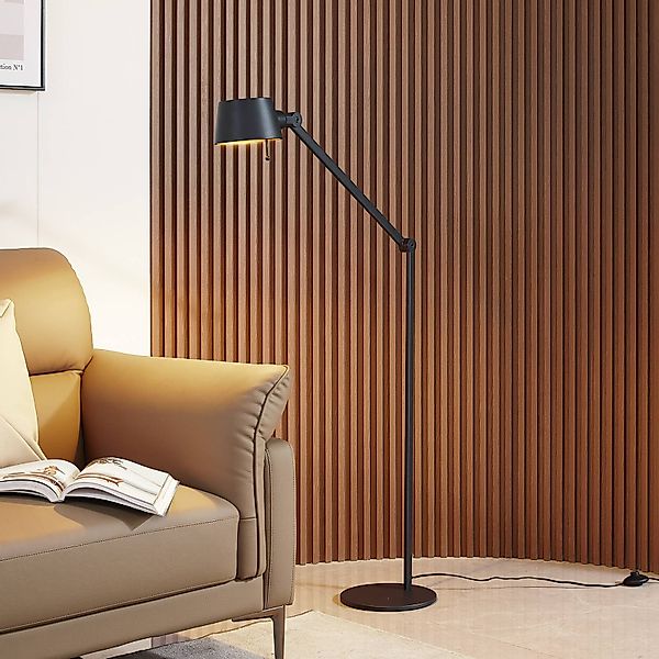 Lucande Stehleuchte Silka, 173 cm, schwarz, verstellbar, E27 günstig online kaufen