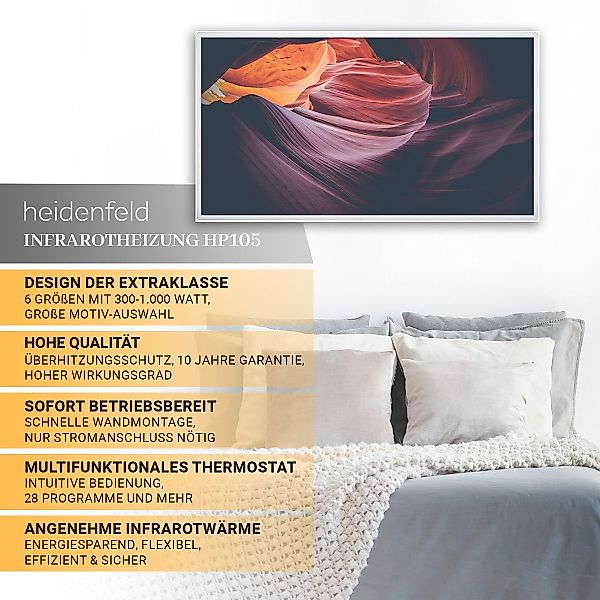 Heidenfeld Infrarotheizung HF-HP105 Bergsee Elektroheizung inkl. günstig online kaufen