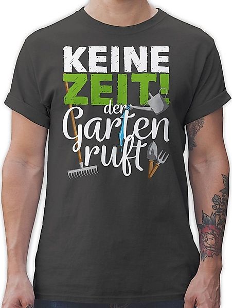 Shirtracer T-Shirt Keine Zeit der Garten ruft - Gartengeräte - weiß Hobby O günstig online kaufen