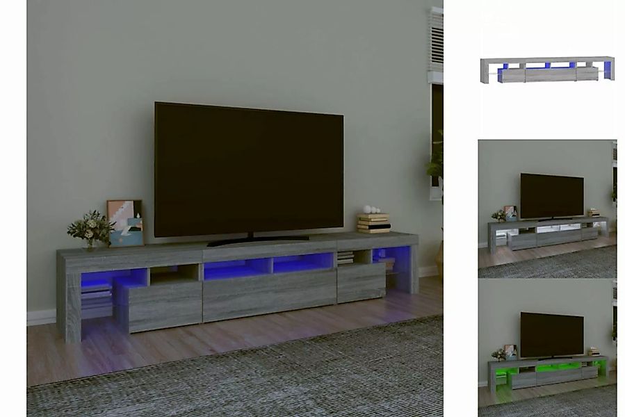 vidaXL TV-Schrank TV-Schrank mit LED-Leuchten Grau Sonoma 230x36,5x40 cm Lo günstig online kaufen