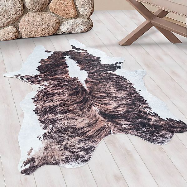 Ayyildiz Teppiche Teppich "ETOSHA 4113" fellförmig 6 mm Höhe Pflegeleicht / günstig online kaufen