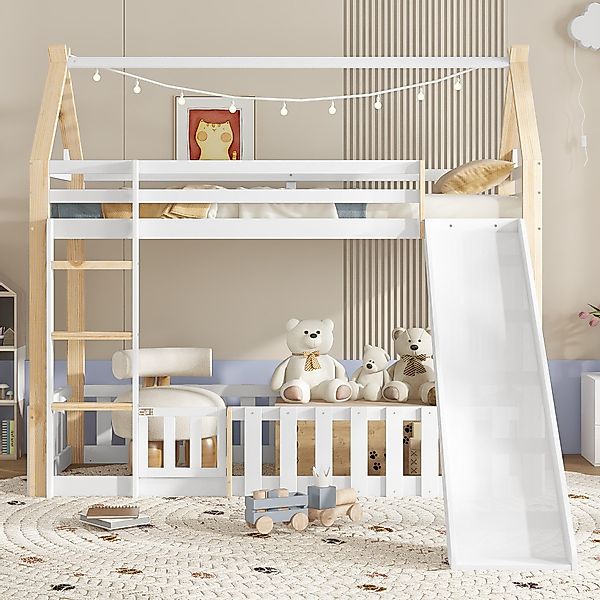 Flieks Etagenbett, Kinderbett Hausbett 90x200cm mit günstig online kaufen