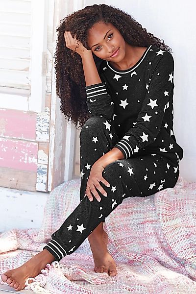 Vivance Dreams Pyjama 2 Stk. tlg., mit Sternedruck günstig online kaufen