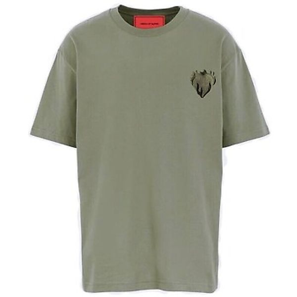 Vision Of Super  T-Shirts & Poloshirts Grnes T-Shirt mit Flammenherz-Logo günstig online kaufen