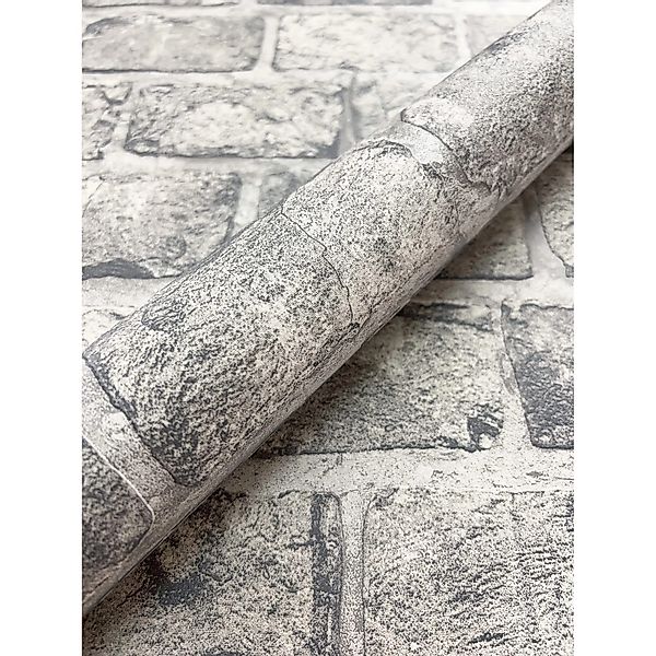 Newroom Vliestapete Odion Grey Stein Modern FSC® günstig online kaufen