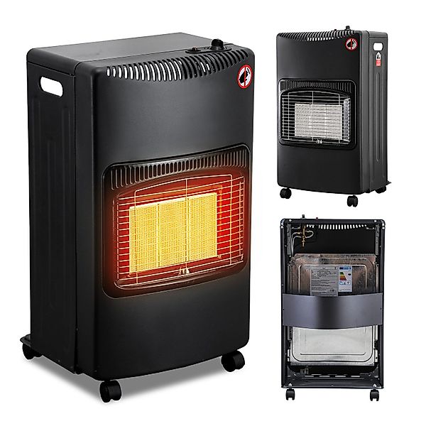 Clanmacy Heizgerät Keramik-Gasheizofen, 4200W mobil, Schwarz, günstig online kaufen