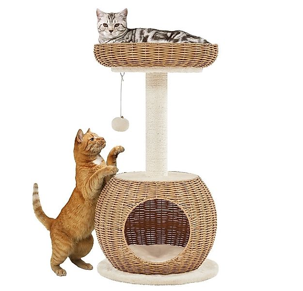 Yaheetech Kratzbaum, Katzenmöbel Katzenkratzbaum mit Katzenhöhle Plüschball günstig online kaufen