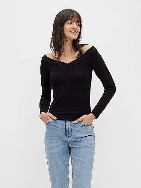 pieces Langarmshirt PCMALIVA LS OFF SHOULDER günstig online kaufen