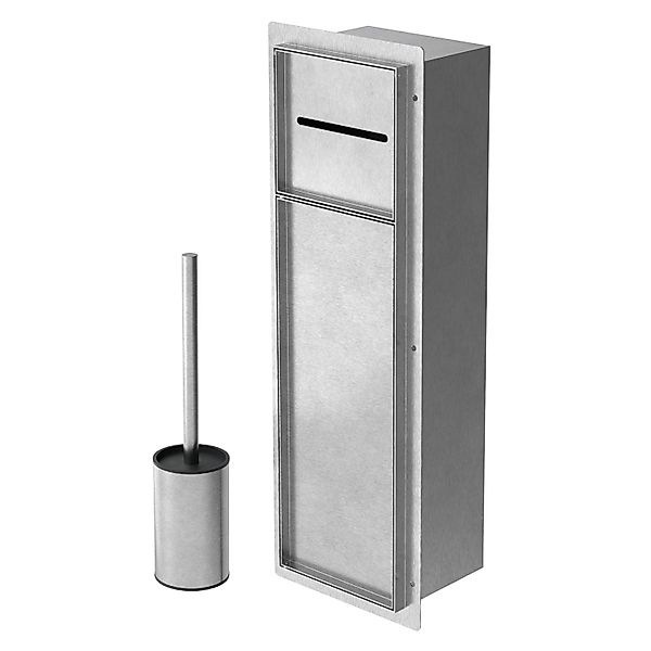 LuxeBath Unterputz-Schrankmodul WC aus Edelstahl Silber 60x20x10 cm günstig online kaufen