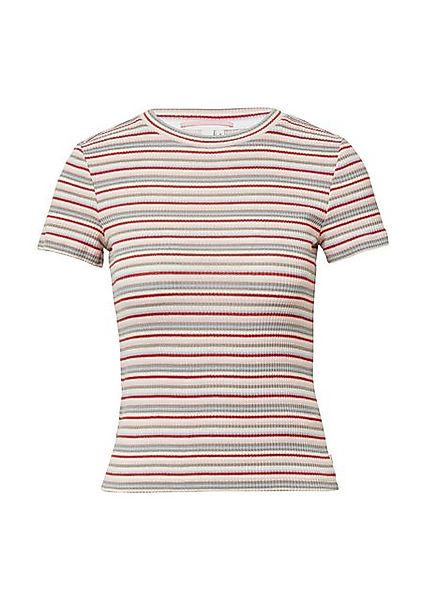 QS Kurzarmshirt schmal geschnittenes Ringelshirt günstig online kaufen