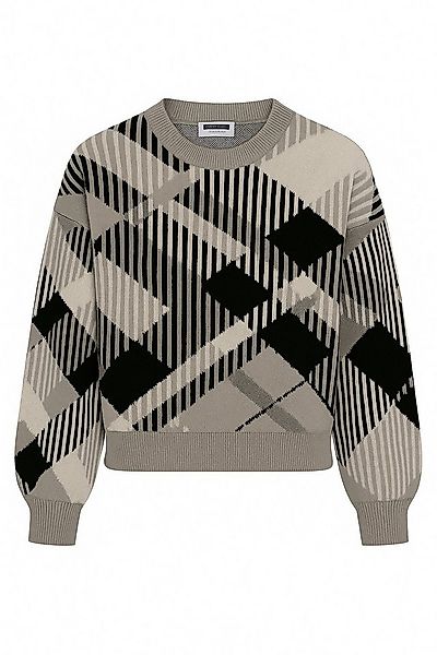 Noisy may Strickpullover Karierter Pullover mit modernem Muster (1-tlg) NMC günstig online kaufen