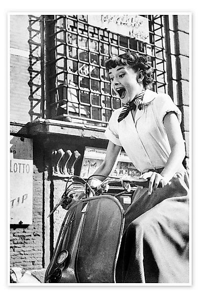 Posterlounge Wandbild Audrey Hepburn auf dem Roller, Celebrity Collection, günstig online kaufen