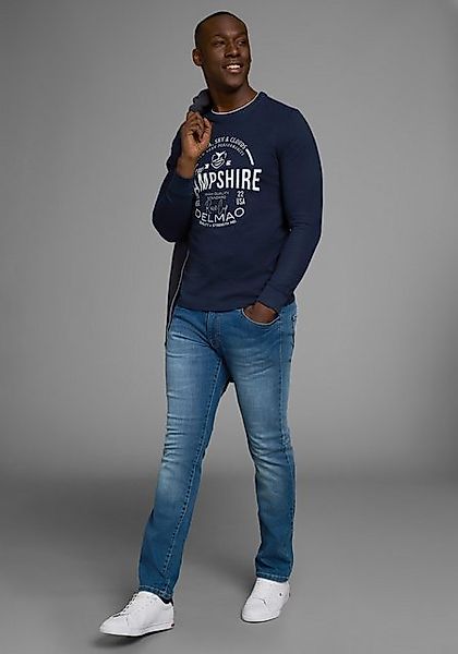 DELMAO Langarmshirt mit modernem Print - NEUE KOLLEKTION günstig online kaufen