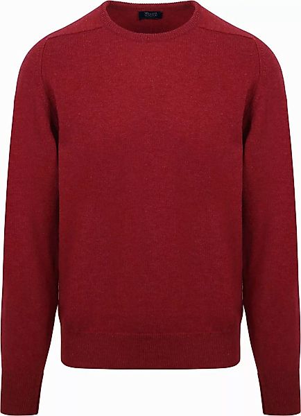 William Lockie  O-Auschnitt Pullover Lammwolle rot - Größe XXL günstig online kaufen