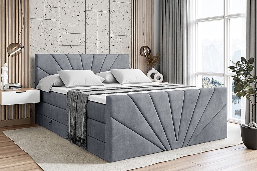 ALTDECOR Boxspringbett MILTIO-Z KING (Multipocket-Matratze H4, günstig online kaufen