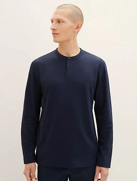 TOM TAILOR T-Shirt Henley Langarmshirt günstig online kaufen