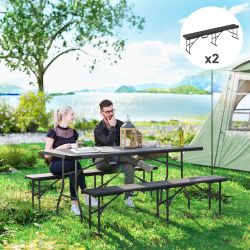 Outsunny Bierzeltgarnitur Klappbank aus Kunststoff, (klappbare günstig online kaufen