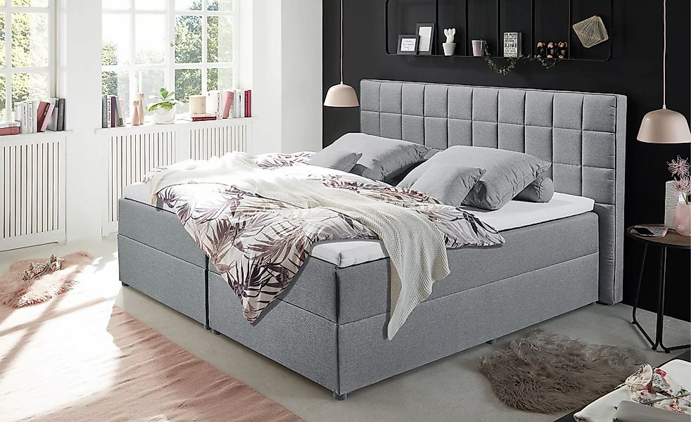 uno Boxbett mit Bettkasten Alaska  ¦ grau ¦ Maße (cm): B: 160 H: 123 Betten günstig online kaufen