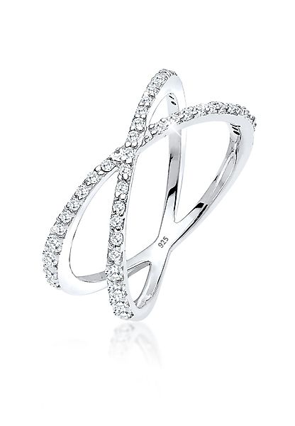 Elli Fingerring Silberring Kreuz mit Zirkonia günstig online kaufen