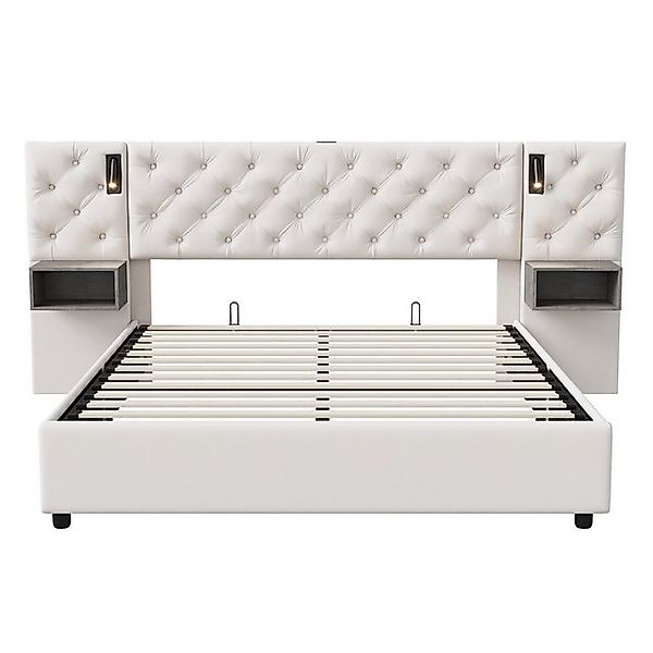 Furnishings Home Polsterbett Stauraumbett, Doppelbett Jugendbett, Ladefunkt günstig online kaufen