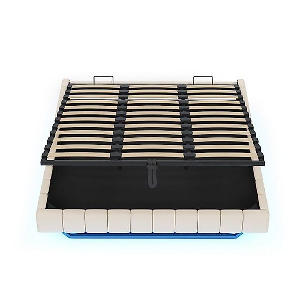 STILVORA Polsterbett 180x200 Jugendbett mit Matratze,Bettgestell mit LED-Li günstig online kaufen