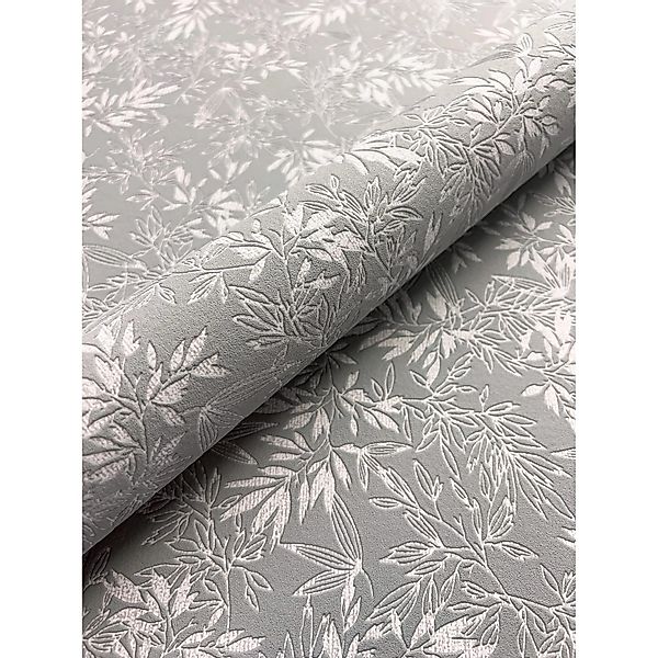 Newroom Vliestapete Lamia Grey Blätter Floral FSC® günstig online kaufen