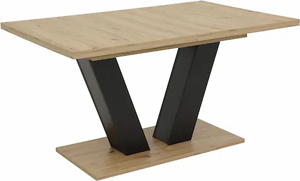 HELA Säulen-Esstisch »HAMM« 1 Stk. tlg. ausziehbar,ABS-Kante,Melamin,Synchr günstig online kaufen