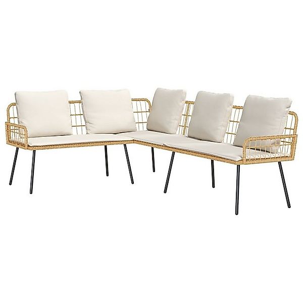 vidaXL Loungesofa L-förmiges Sofa Natur 231x173x78 cm Poly Rattan, 1 Teile günstig online kaufen