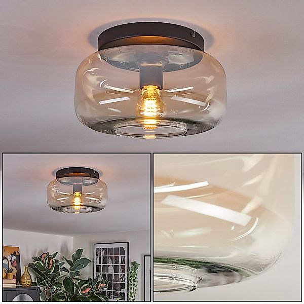 hofstein Deckenleuchte 1-flammige Deckenlampe aus Metall/Glas günstig online kaufen