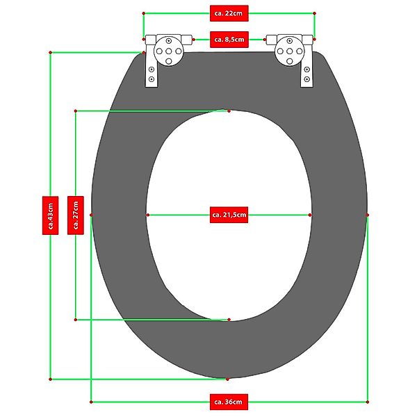 Grafner WC-Sitz WC-Sitz aus MDF Toilettensitz günstig online kaufen