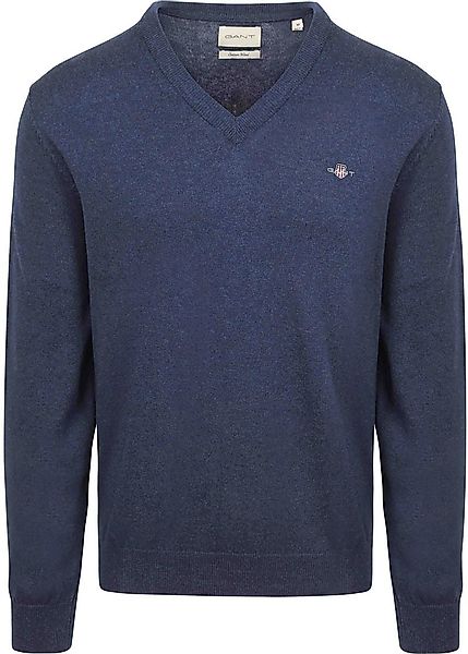 Gant Pullover V-Neck Jeans Melange - Größe L günstig online kaufen