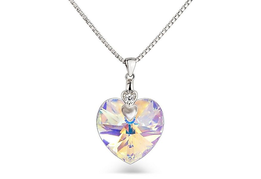 Schöner-SD Herzkette Halskette Kristall Anhänger Herz 18mm (inkl. Schmuckbo günstig online kaufen