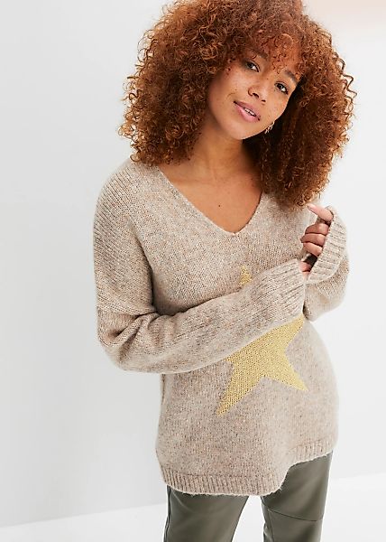 bonprix Strickpullover "Pullover mit Stern" Pullover mit Stern günstig online kaufen