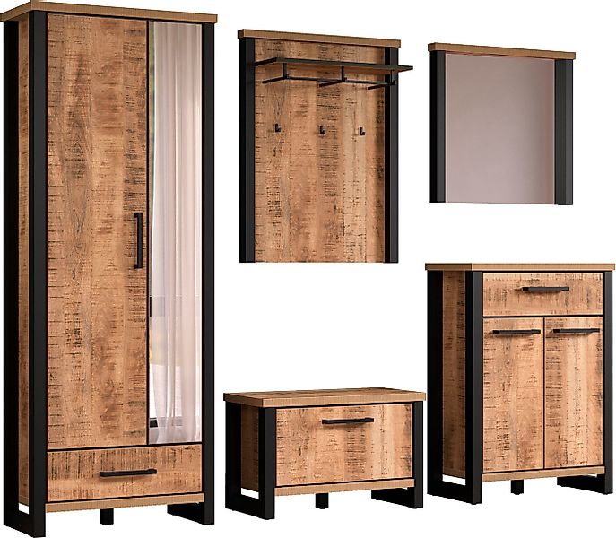 Home affaire Garderoben-Set Elda, (Komplett-Set, 5-St), Garderoben-Set: Sch günstig online kaufen